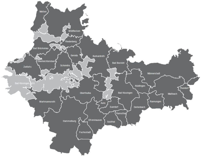 Der Landkreis Bad Kissingen und seine Mitgliedsgemeinden
